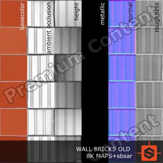 PBR wall bricks old texture DOWNLOAD